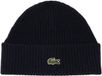 Lacoste Unisex Beanie - Muts van geribbelde wol (navy blue)