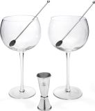 Leopold Vienna Gin Tonic glazen + barmaatje + cocktaillepels - Giftset moederdag & vaderdag G&T