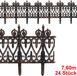 Deuba Borderrand Kunststof – 24 Stuks = 760cm UV-bestendig - Bruin