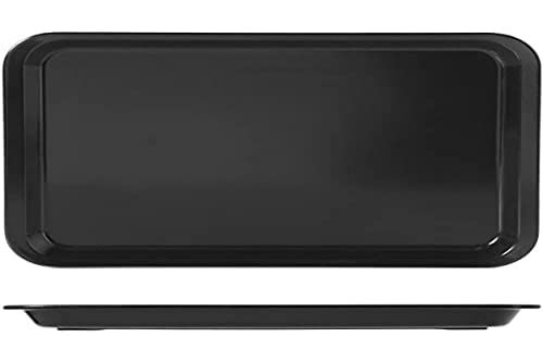 H Vassoio con bordo in melamina cm 30x20x2 nero - 8003512482649