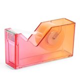 Miquelrius Tapedispenser, 126 x 62 x 36 mm, voor kantoor, school, knutselen en washi-plakband, polystyreen en metaal, kleurverloop, oranje/rood