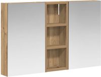 vidaXL Badkamermeubelset, 3-delig, 80 x 10,5 x 50 cm, Bewerkt hout