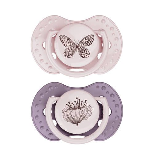 Difrax LOVI - Dynamische Fopspeen - 18+ Maanden - Roze & Paars