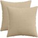 vidaXL - Kussensloop - 2 stuks - HEERLEN - Taupe - 40 x 40 cm - corduroy