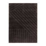 NJRD Tapis en laine Levels Stripes Marron, 170x240 cm