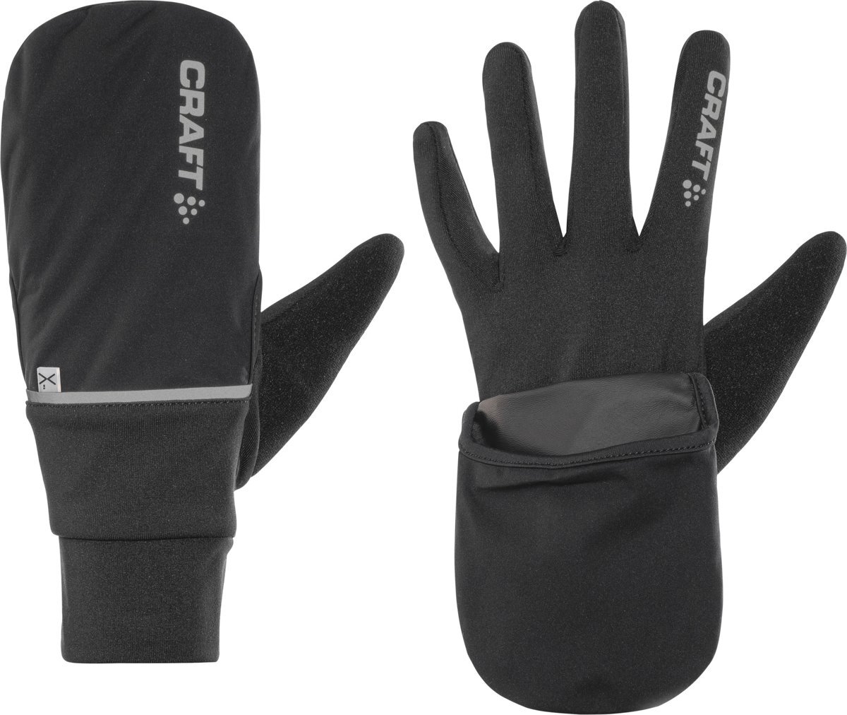 Craft Hybrid Weather Glove 1903014 Handschoenen Black Unisex Maat XS