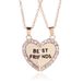 LGT JWLS LGT Jewels BFF Ketting Best Friends Hartje Kristallen Goudkleurig