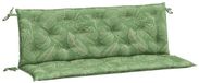 vidaXL Coussin de banc de jardin 2 pièces motif feuille 150x50x7 cm tissu