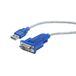 C2G Port Authority USB Serial DB9 Adapter Cable 0.46 m Blue