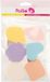Eurostil Éponge de maquillage Fantasie (6 pièces) - Bleu, Rose, Jaune, Blanc, Violet