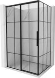 Mexen Rox cabine de douche coulissante gauche 100 x 80 cm, grille noire, noir