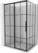 Mexen Rox cabine de douche coulissante gauche 100 x 80 cm, grille noire, noir