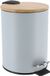 Tendance Badkamer prullenbak/afvalbak Bamboo vibe - soft close - lichtblauw - 3 liter - metaal