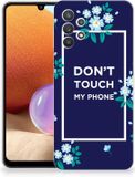 Samsung Galaxy A32 4G | A32 5G Enterprise Editie Silicone-hoesje Flowers Blue DTMP