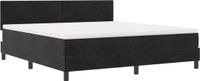 vidaXL Boxspring Bed met Hoofdeinde Zwart 180 x 200 cm Fluweel
