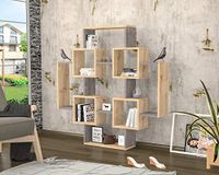 Homemania Gant Modern 123,6x22x123,6 cm Rovere - Grigio Scuro