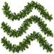 Decoris Guirlande - 3x - guirlande - kunststof - hulst - 270 x 10 cm