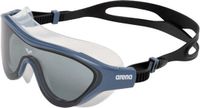 Arena The One Mask Zwemmasker, uniseks, voor volwassenen, zwembril met grote glazen, uv-bescherming, zelfregulerende neusbrug, Orbit-proof, anti-condens-behandeling