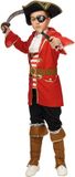 Faram Party Carnaval verkleed kostuum Kapitein piraten pak - rood - voor kinderen - zeerovers - piraat 140