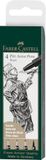 FABER-CASTELL Pitt Artist Pen-tussenpennen, 4 lijndiktes, zwart
