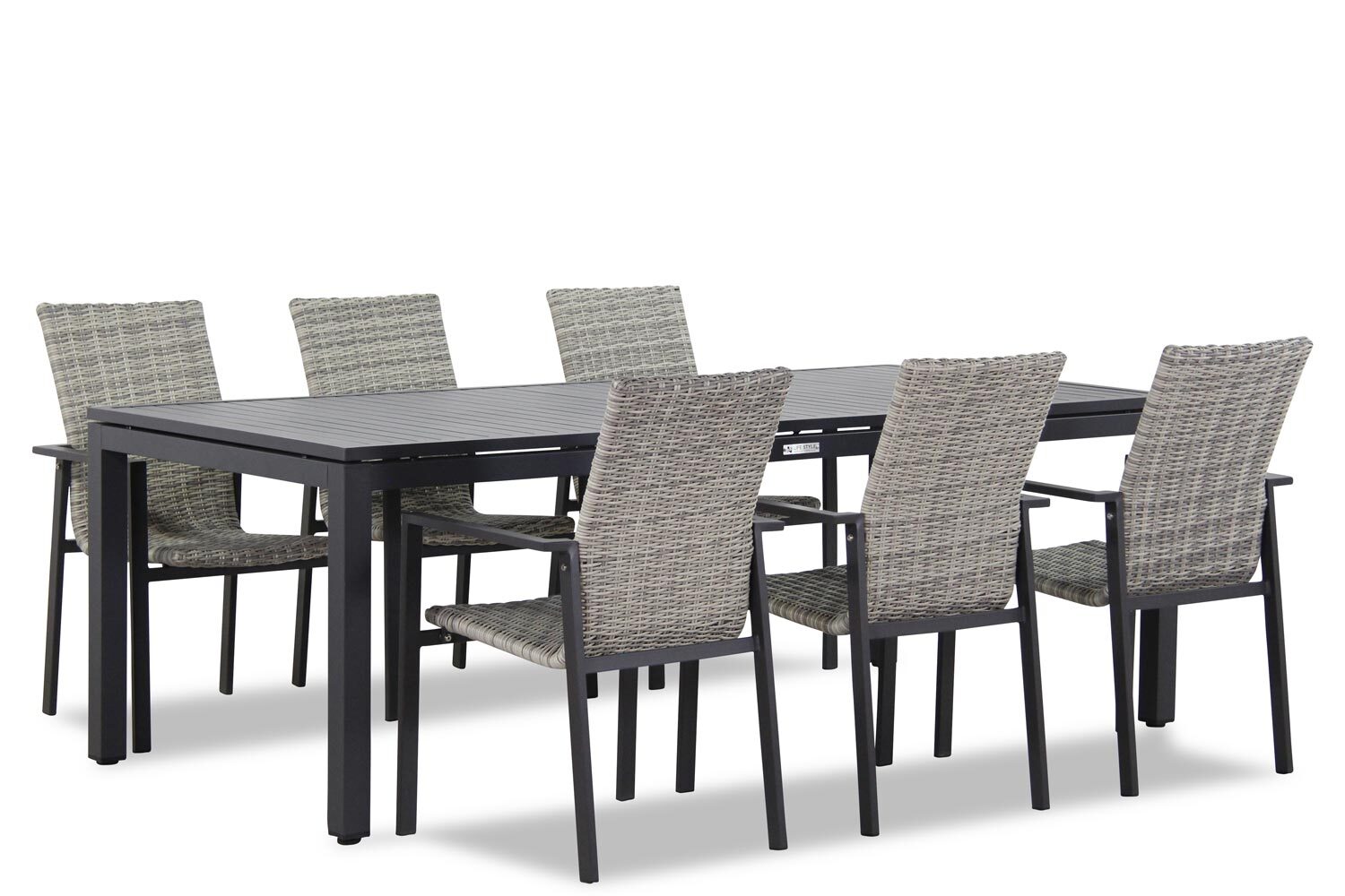 Lifestyle Garden Furniture Upton/Concept 220 cm dining tuinset 7-delig stapelbaar