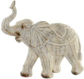 DKD Home Decor Olifant Beeldje Beige Polyester 27 x 12 x 24.5 cm
