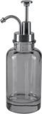 Spirella YOKO Distributeur de savon – Porte-savon avec pompe à savon pour salle de bain et cuisine – Distributeur de lotion pour savon et désinfectant – Plastique – SMOKE – 7 cm de large