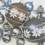Papier + Design Kerstmis lunchservetten Sneeuwvlok Bobbels 33x3