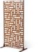 VEVOR Metalen privacyscherm - 119,4 x 193 cm (b x h) - vrijstaande inkijkbescherming voor buiten met standaard - decoratief stalen hek voor balkon, terras, binnenkamer, whirlpool, bruin