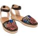 White Stuff Honeysuckle Leaf Espadrille Noir Taille: 7