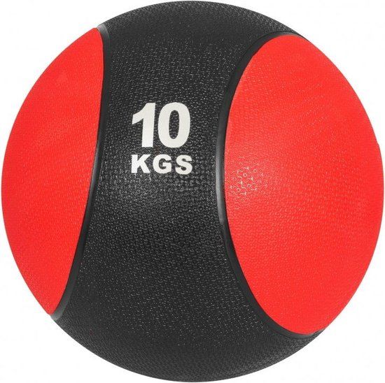 Gorilla Sports Medicine Ball - 10 kg - Red Rubber Medicine Ball