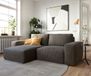 DELIFE Hoekbank Lanzo microvezel kaki 230x155 cm met variabele recamière
