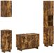 vidaXL - 4-delige Badkamerkast Set EDE Gerookt eiken Bewerkt hout