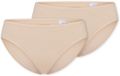 SCHIESSER 95/5 slip (2-pack) - dames tai biologisch katoen zand