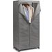Merkloos / Sans marque Mobiele opvouwbare kledingkast - 3x stuks - met grijze hoes - 75 x 50 x 160 cm - bijzet kast - camping