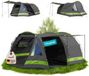 Skandika Kambo Tunneltent voor 4 personen - Antraciet/Groen