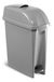 TTS Cleaning Elle container van polypropyleen, deksel met valdeur, pedaal, capaciteit 17 liter, grijs