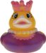 Krüger & Gregoriades Rubber badeendje prinses - paars - 5 cm