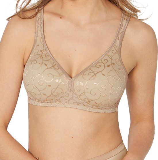Triumph Elegant Cotton Beugelloze bh - skin - light combination - 75B