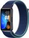 Strap-it Nylon Smartwatch bandje - Geschikt voor Huawei Band 8 / Huawei Band 9 - Donkerblauw