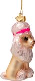 Vondels Boule de Noël Caniche Barbie 8.5cm Verre Multicolore 1 Pièce