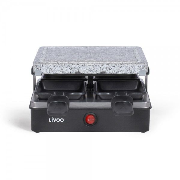 Livoo DOC242 Raclette Grill - 4 Personen - 600W - Zwart