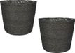 Ter Steege Set van 4 plantenpotten Jute/Zeegras Grijs 22x19 cm