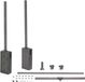 Emuca Sway neerklapbare kledingstang, verstelbare breedte 830 - 1150mm, Staal, Aluminium en Plastic, Titanium