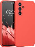 kwmobile Samsung Galaxy A54 5G hoesje - TPU backcover met siliconen coating - Smartphone case in neon koraal