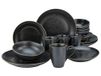 CreaTable, 22699, serie Industrial Gold Black, 16-delige serviesset voor 4 personen, combiservies van aardewerk, vaatwasser- en magnetronbestendig, kwaliteitsproductie