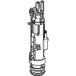 Geberit - Chasse Match0 Type 212, Complet 244830001 Pour Réservoir À Encastrer Omega