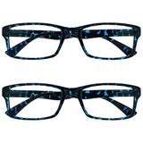 Leesbril Blauwe Schildpad Lezers Waarde 2 Stuks Ontwerper Stijl Mannen Vrouwen RR92-3 +3,00