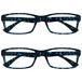 Leesbril Blauwe Schildpad Lezers Waarde 2 Stuks Ontwerper Stijl Mannen Vrouwen RR92-3 +3,00