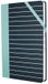 Milaan Milan Notitieboekje STRIPE Zwart Groen – Stevige Binding 21 x 14,6 cm